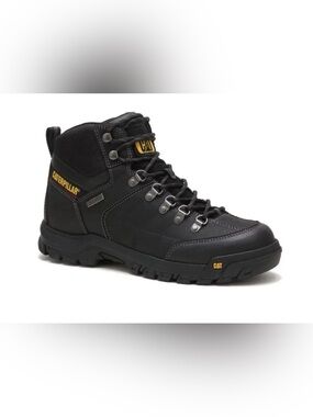 NEW CAT Caterpillar Threshold Steel Toe Waterproof Work Boots Black Mens 8